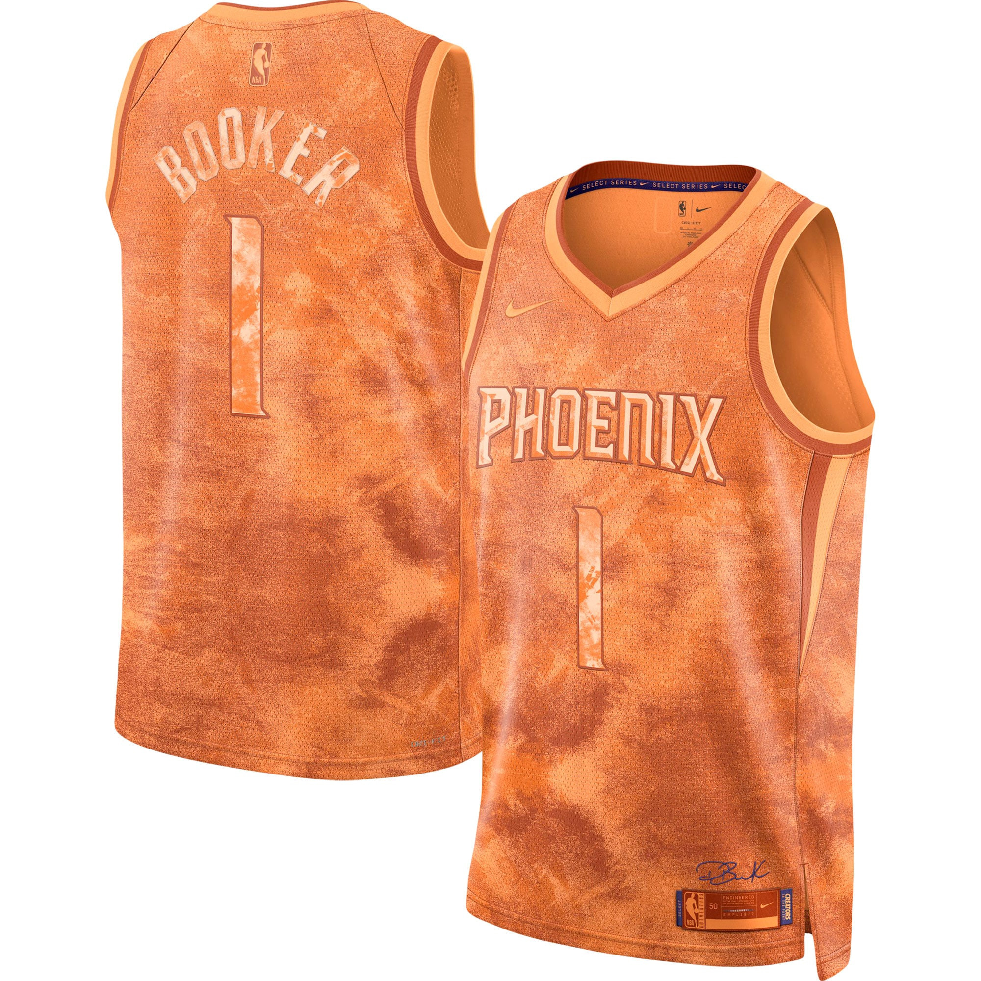 Devin Booker 1 Phoenix Suns Unisex Select Series Swingman Printing NBA Jersey Unisex