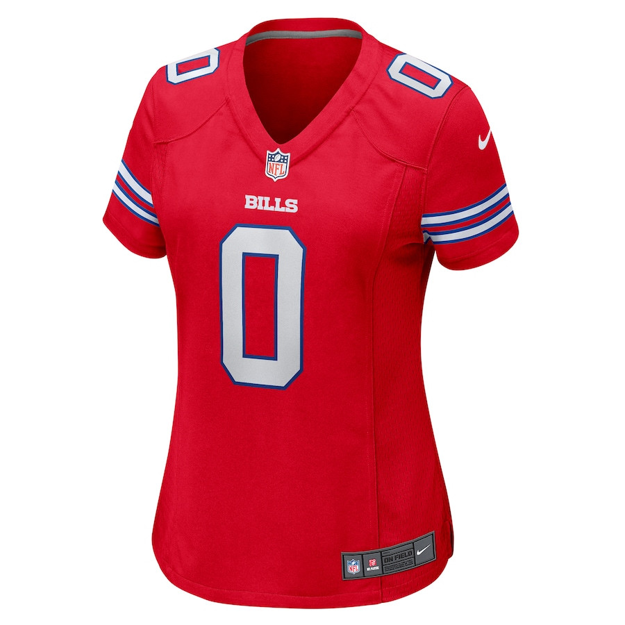 Keon Coleman 0 Buffalo Bills Alternate Game Red NFL Jersey Women's
