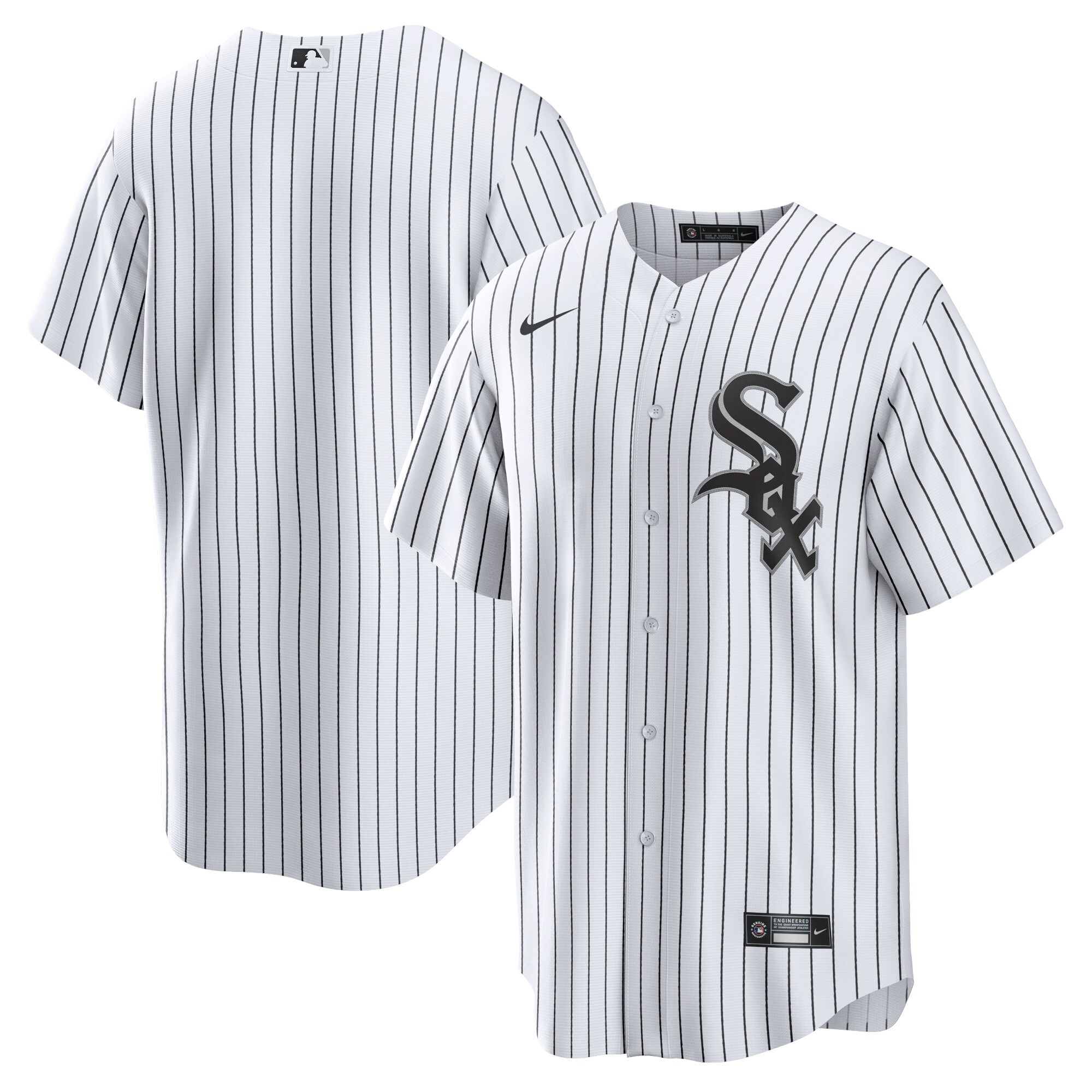 Chicago White Sox White Home Blank MLB Jersey Men's