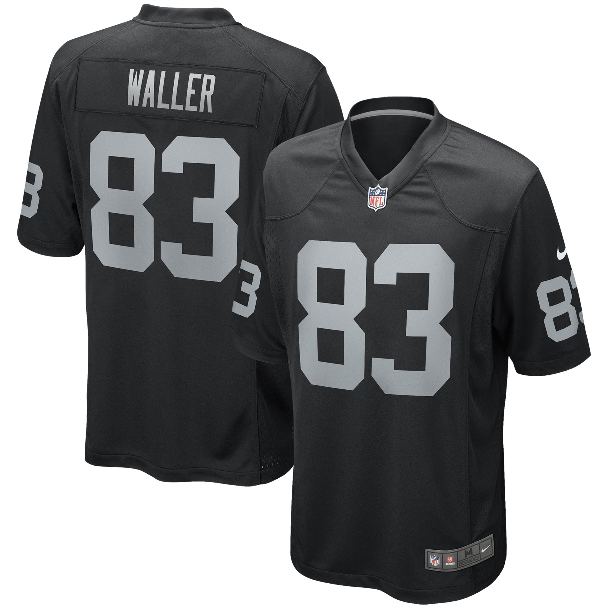 Las Vegas Raiders Darren Waller Black Game Player NFL Jersey Men's