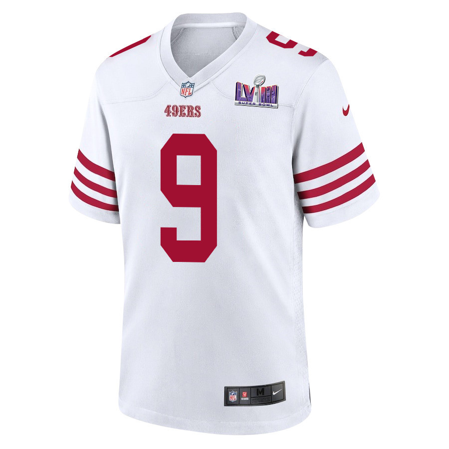 Brayden Willis 9 San Francisco 49ers Super Bowl LVIII Patch Game White NFL Jersey Men's