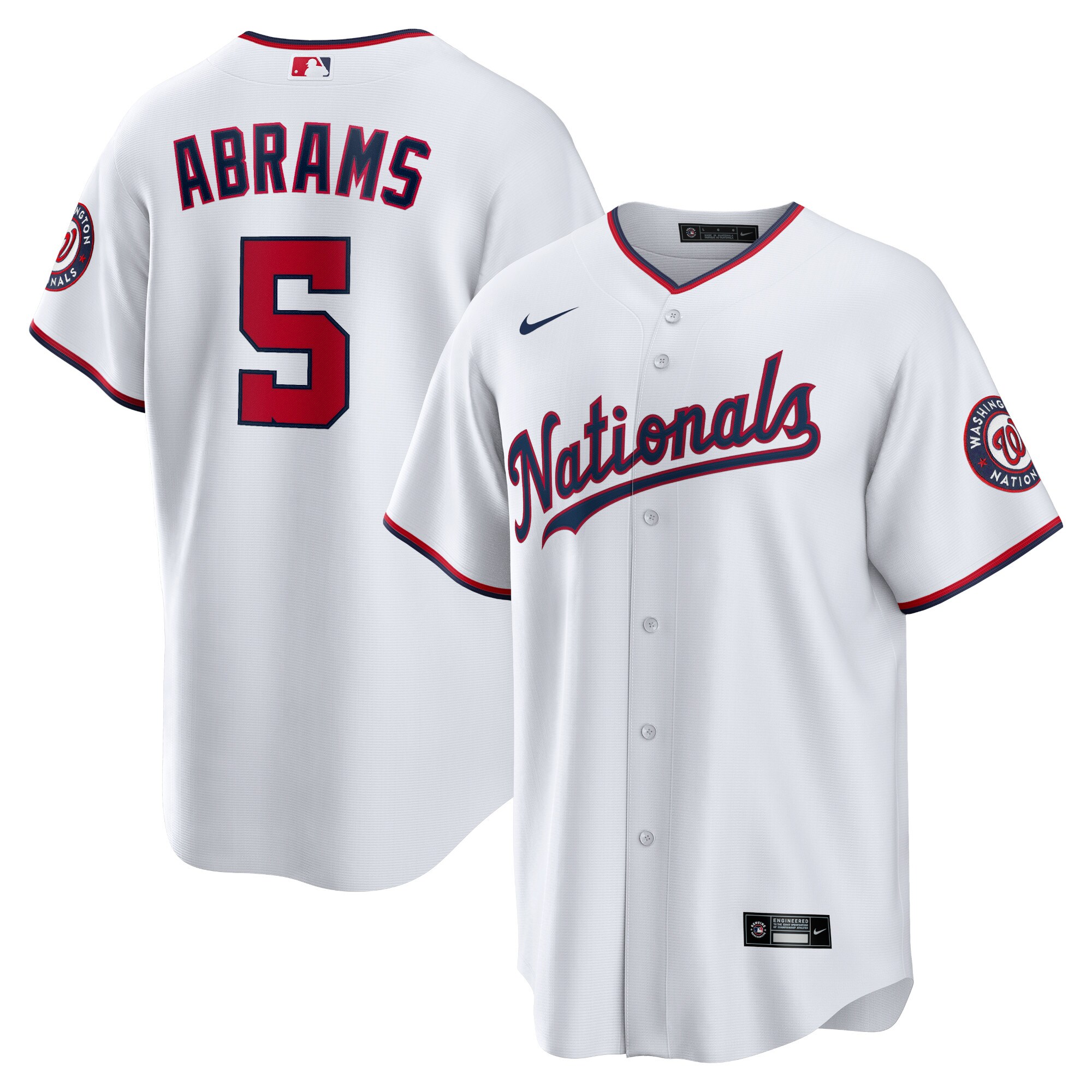 Washington Nationals C.J. Abrams White Home MLB Jersey Men's