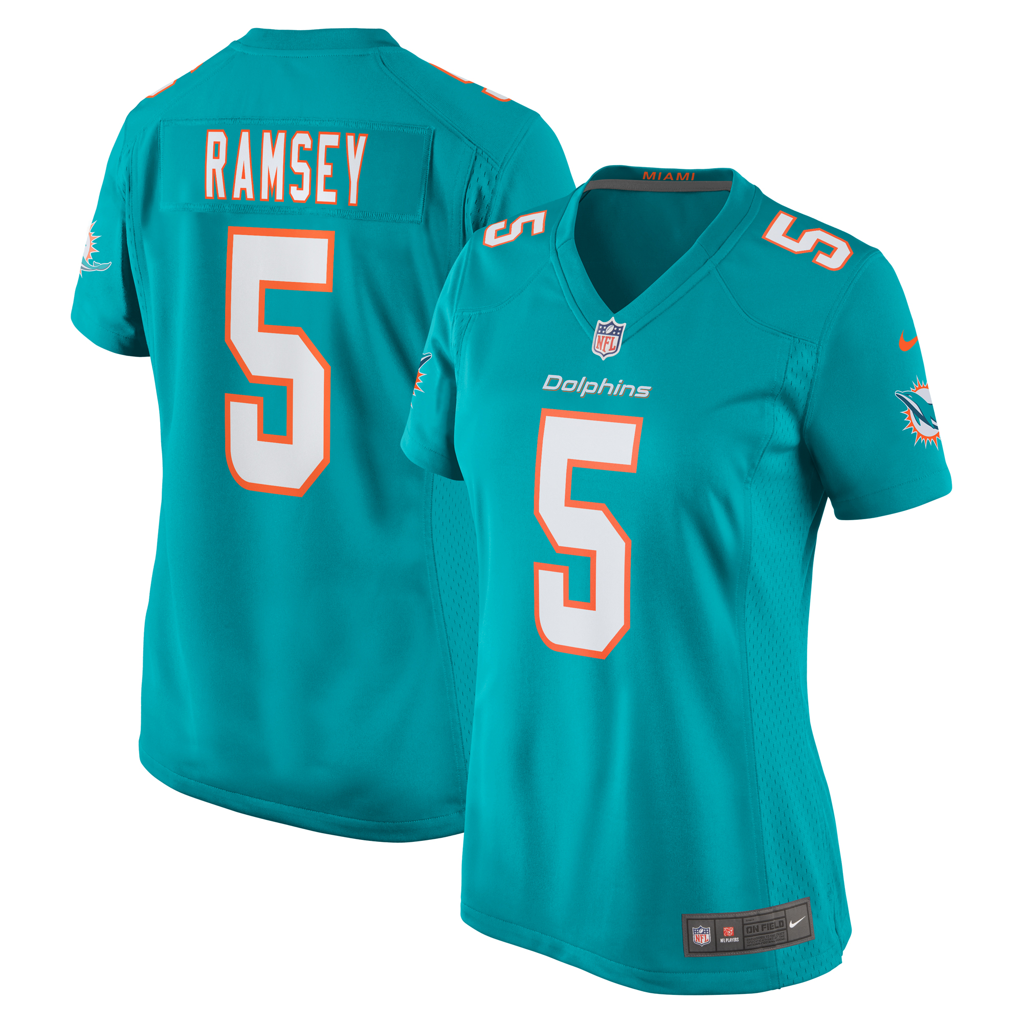 Miami Dolphins Jalen Ramsey Aqua Player NFL Jersey Women's