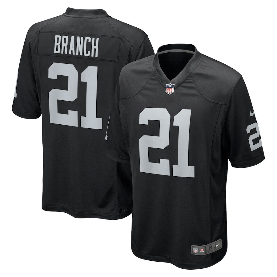 Cliff Branch 21 Las Vegas Raiders Retired Game Black NFL Jersey Men's