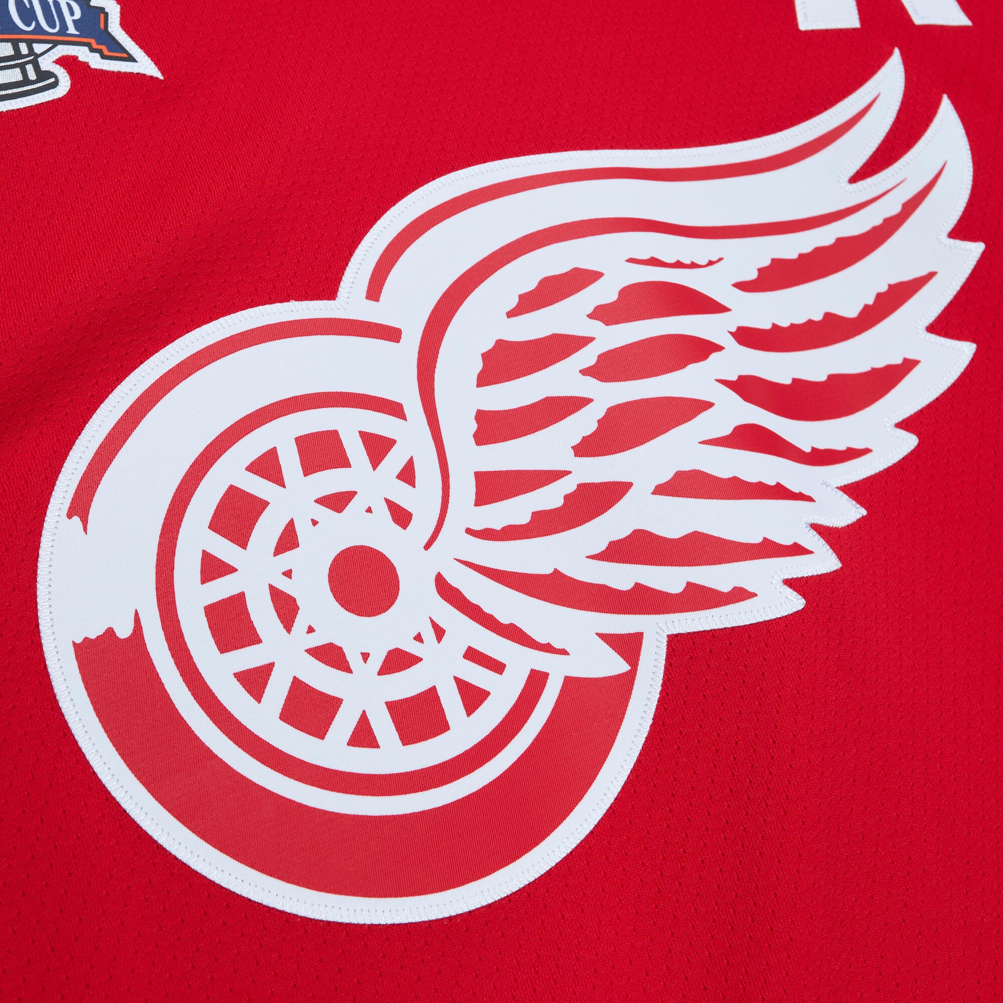 Detroit Red Wings Nicklas Lidstrom Mitchell Ness Red Alternate Captain Patch 2001/02 Blue Line Player NHL Jersey Men's