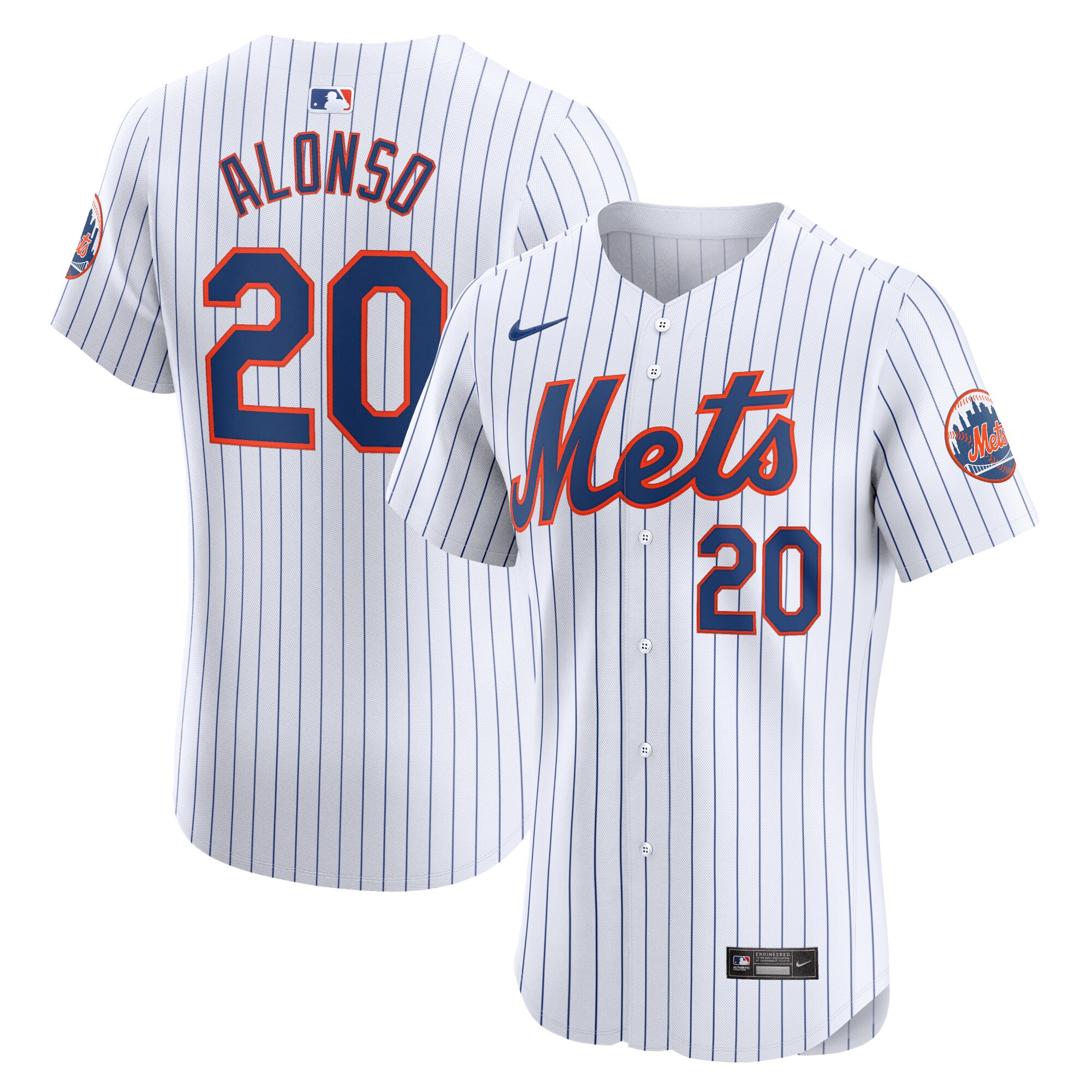 New York Mets Pete Alonso White Home Elite MLB Jersey Men's