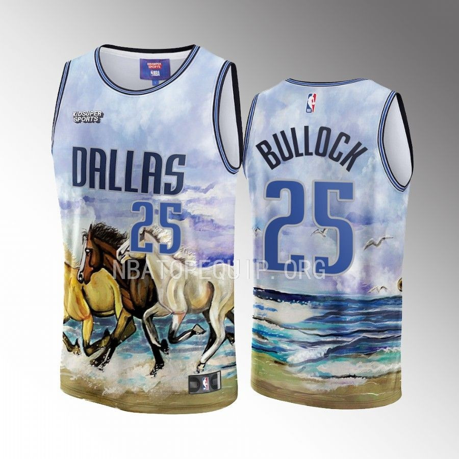 Reggie Bullock 25 Dallas Mavericks KidSuper Studio Unisex Hometown NBA Jersey Unisex