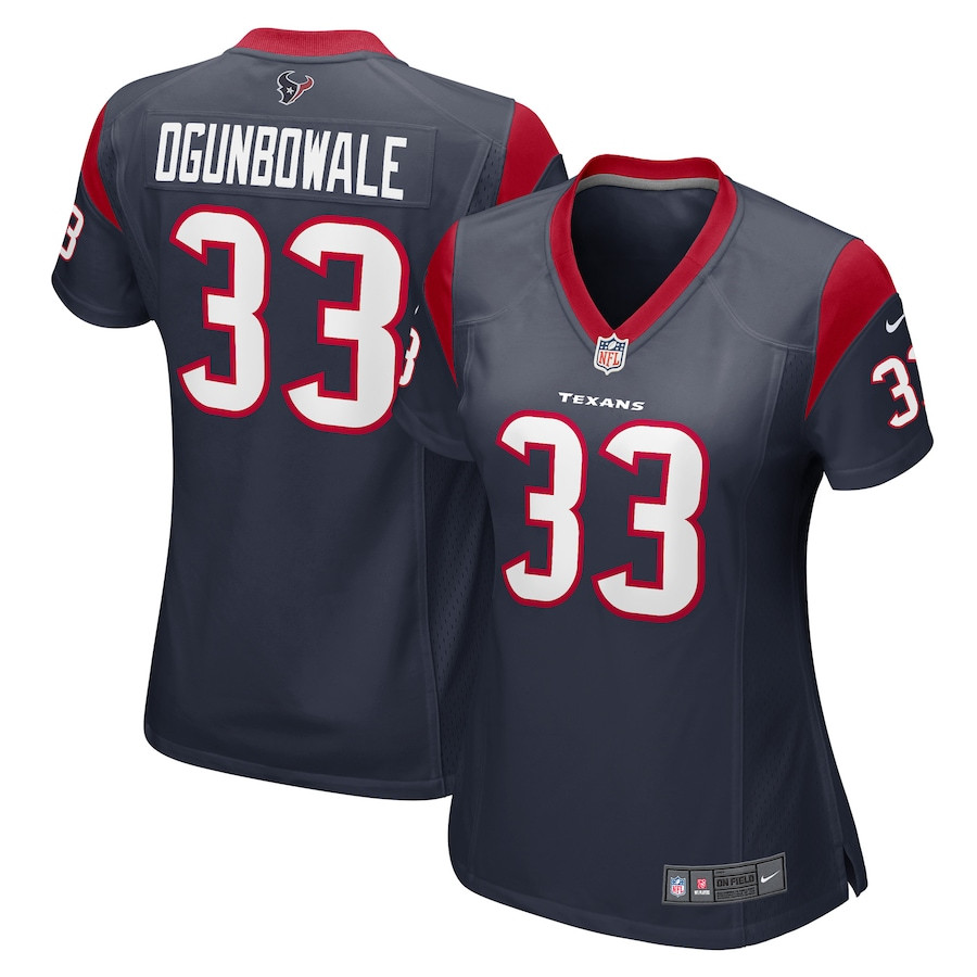 Dare Ogunbowale 33 Houston Texans Game Player Navy NFL Jersey Women's