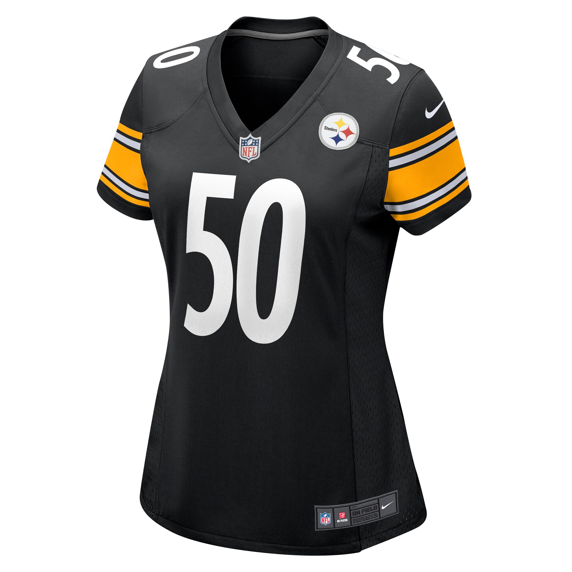 Pittsburgh Steelers Elandon Roberts Black Game NFL Jersey Women's