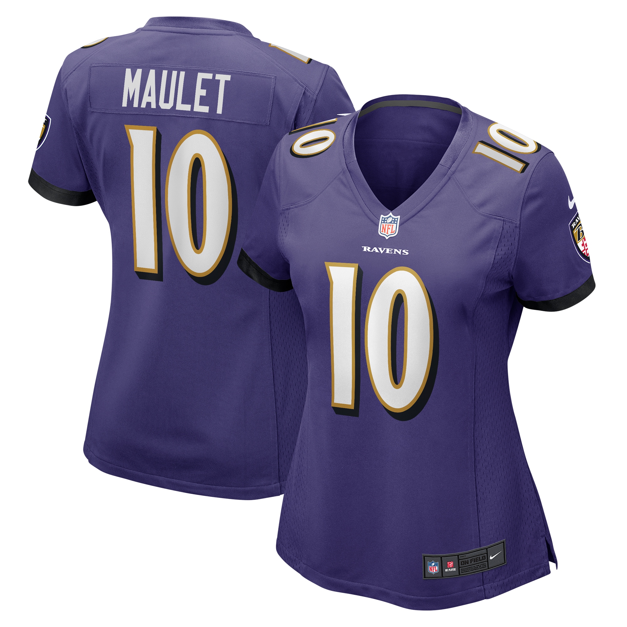 Baltimore Ravens Arthur Maulet Purple Game NFL Jersey Women's