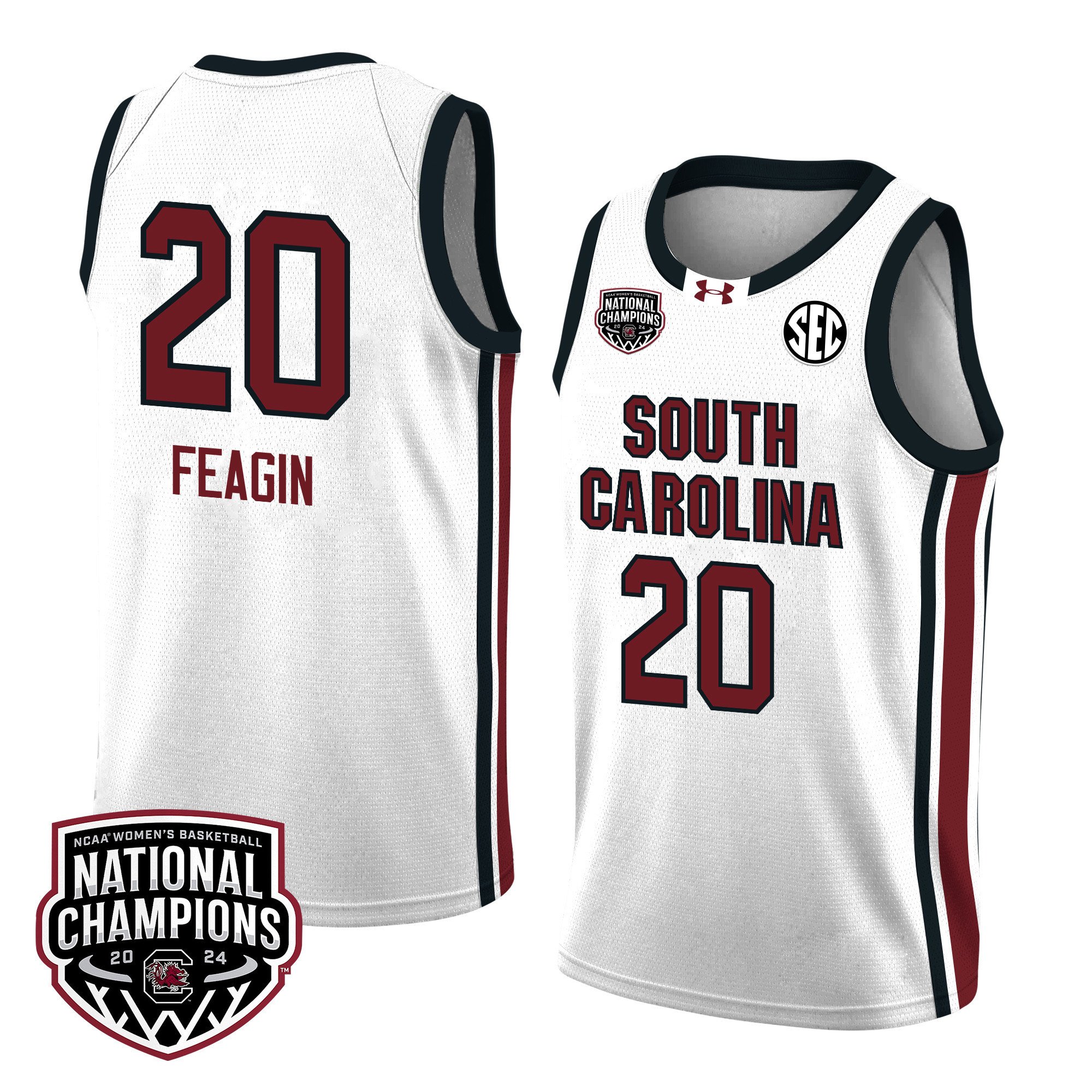 Sania Feagin 20 South Carolina 2024 National Champions Patch Unisex NCAA Jersey Unisex