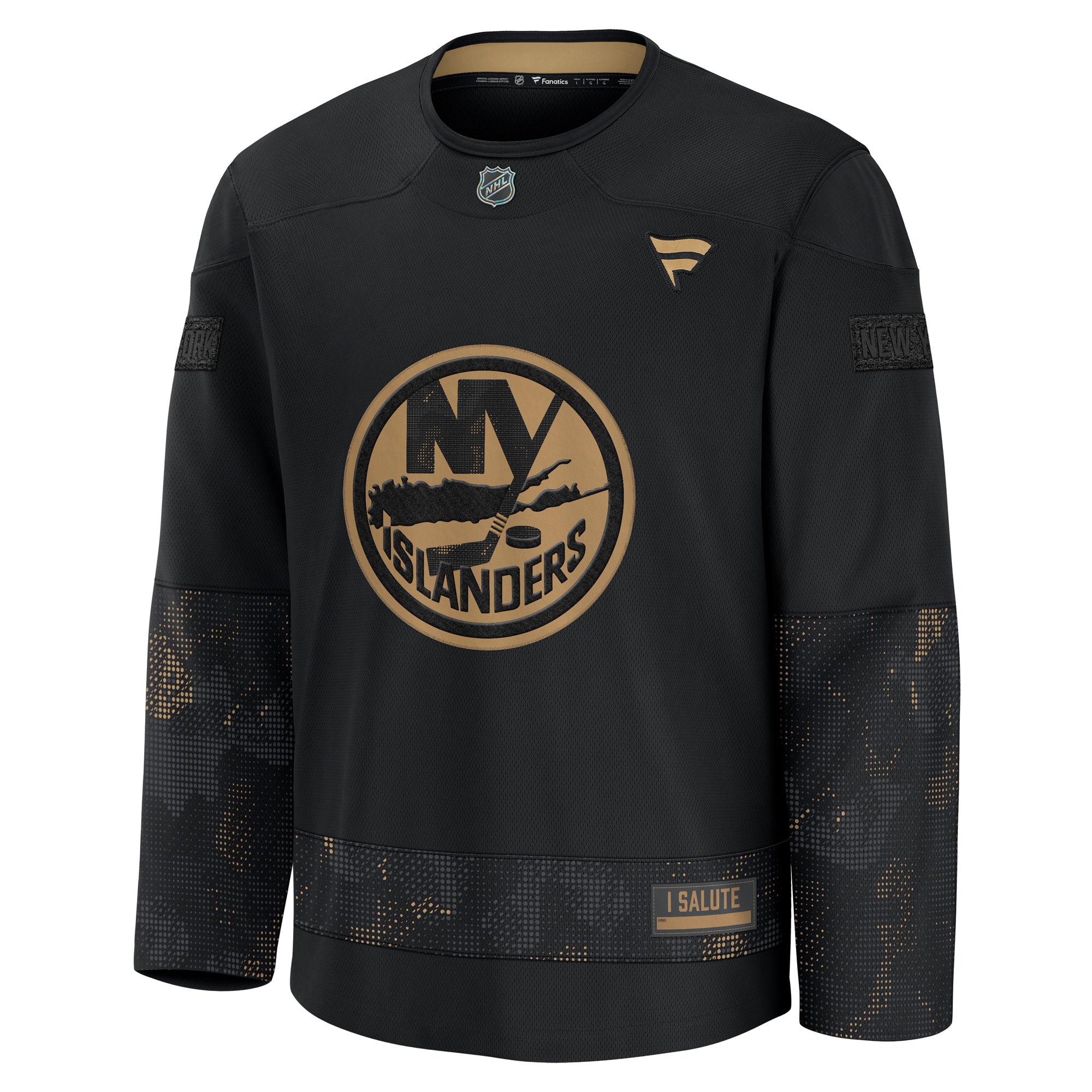 New York Islanders Black 2024 Military Appreciation Practice NHL Jersey Men's