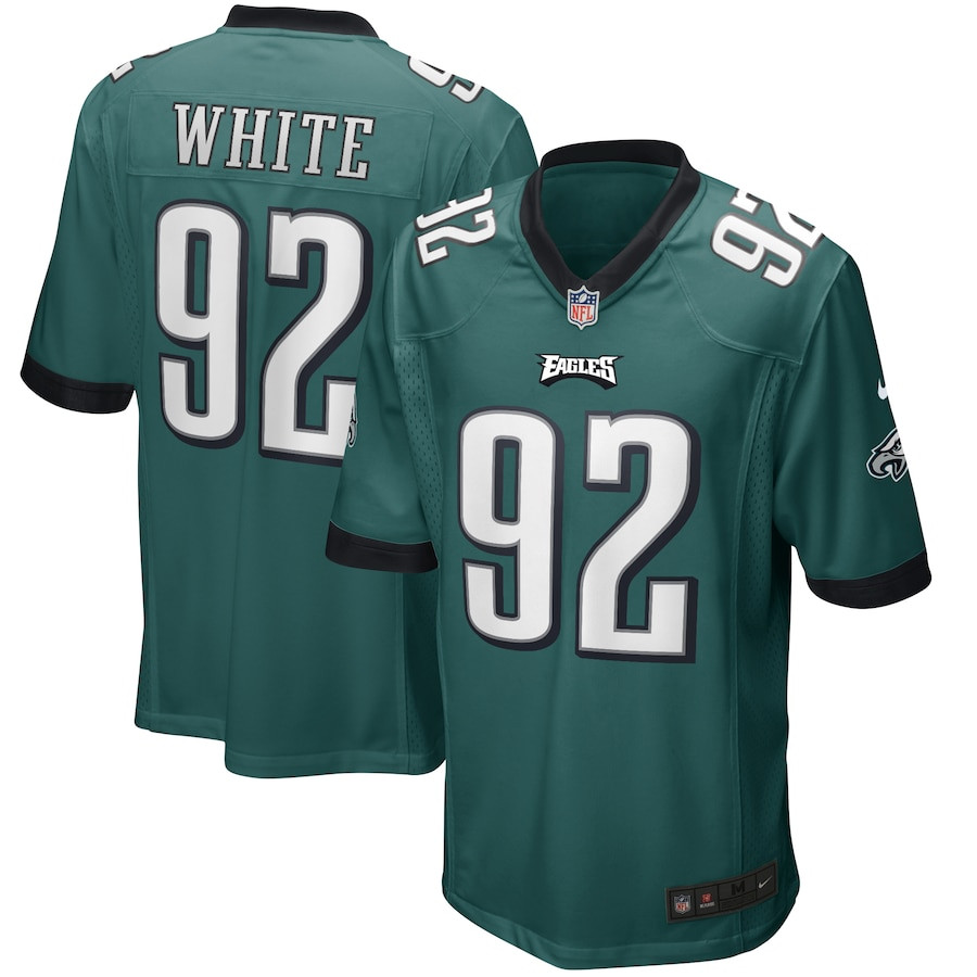 Reggie White 92 Philadelphia Eagles Game Retired Midnight Green NFL Jersey Men's