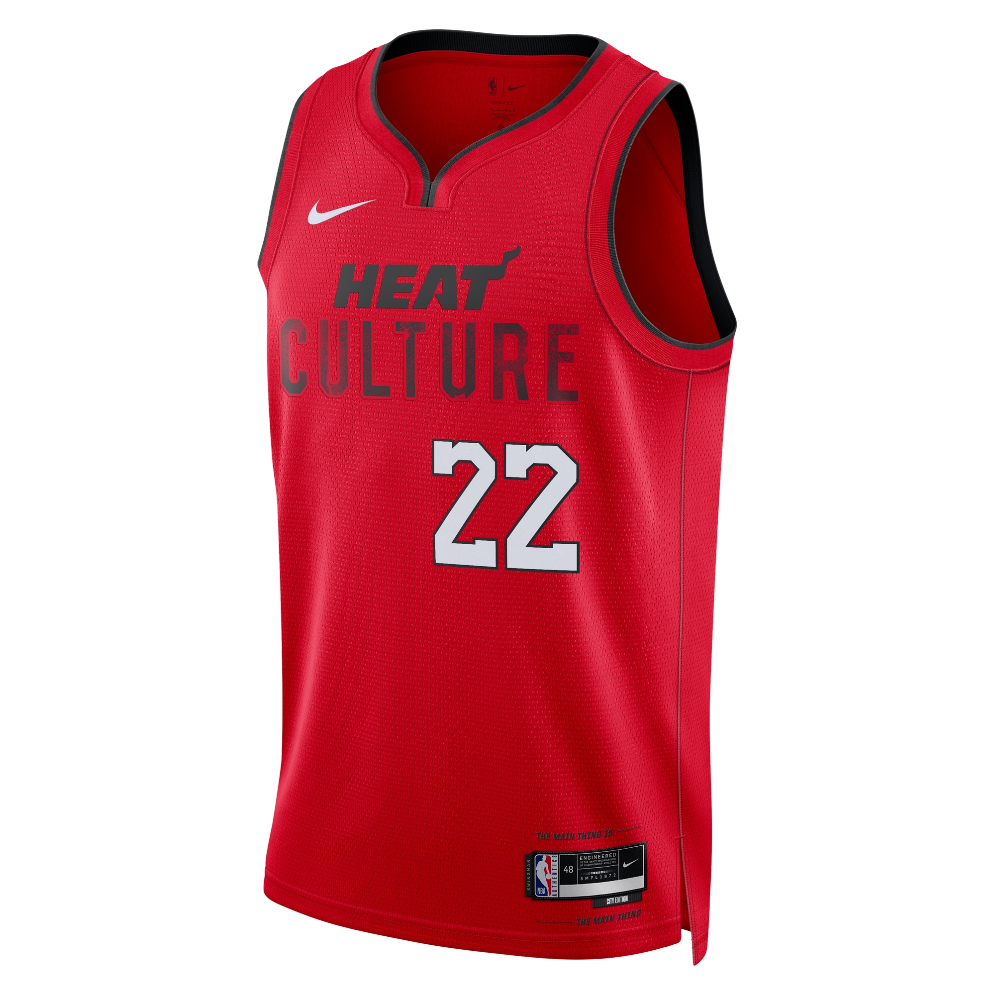 Camiseta City Edition Swingman de los Miami Heat 2024 Roja Jimmy Butle Unisex NBA Jersey Unisex