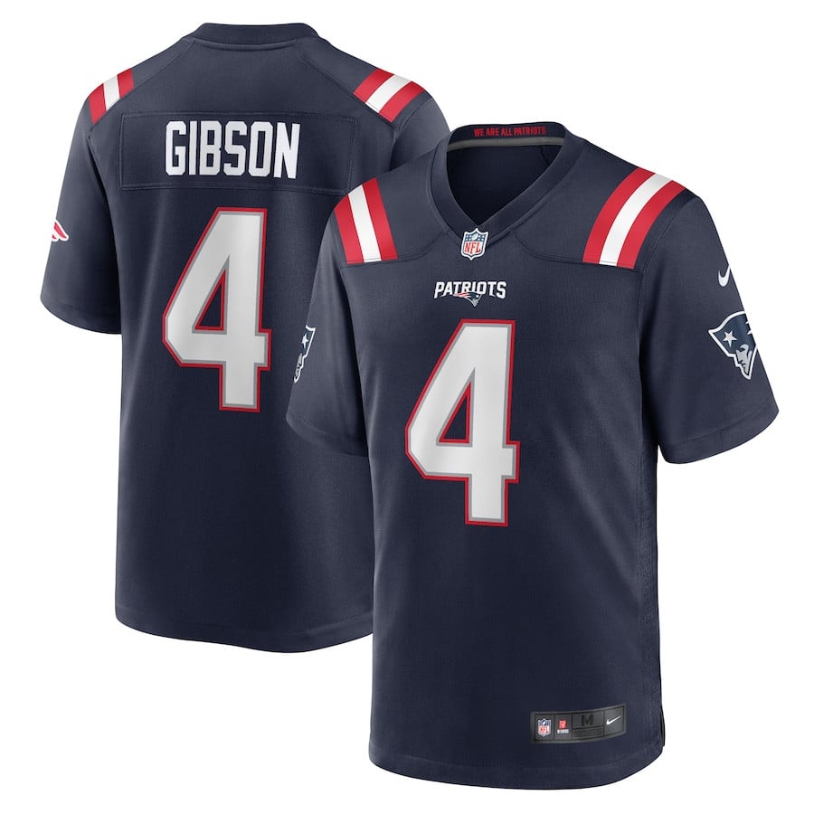Antonio Gibson 4 New England Patriots Game Navy NFL Jersey Men's