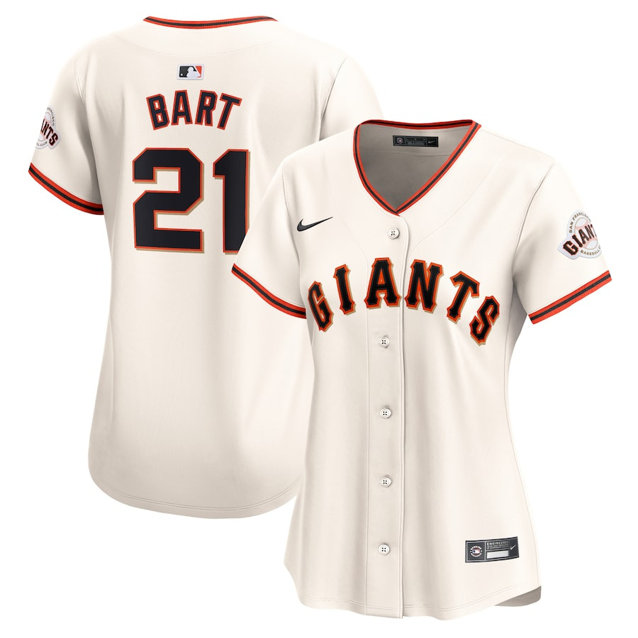 Joey Bart 21 San Francisco Giants Home Limited Player Cream MLB Jersey Women's