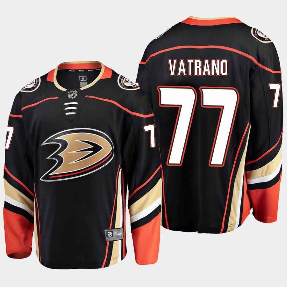 Anaheim Ducks Frank Vatrano 77 Alternate Black Breakaway Player NHL Jersey Men's