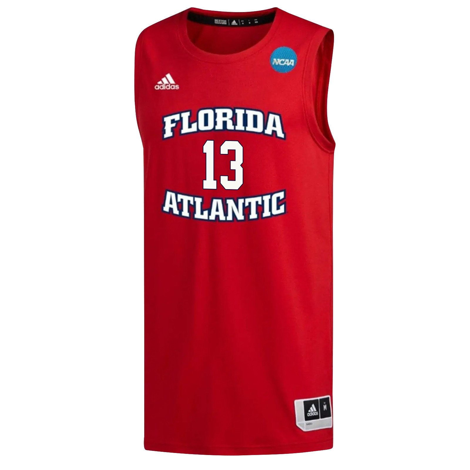 Jack Johnson 13 FAU Owls 2023 March Madness- Red NCAA Jersey Men's