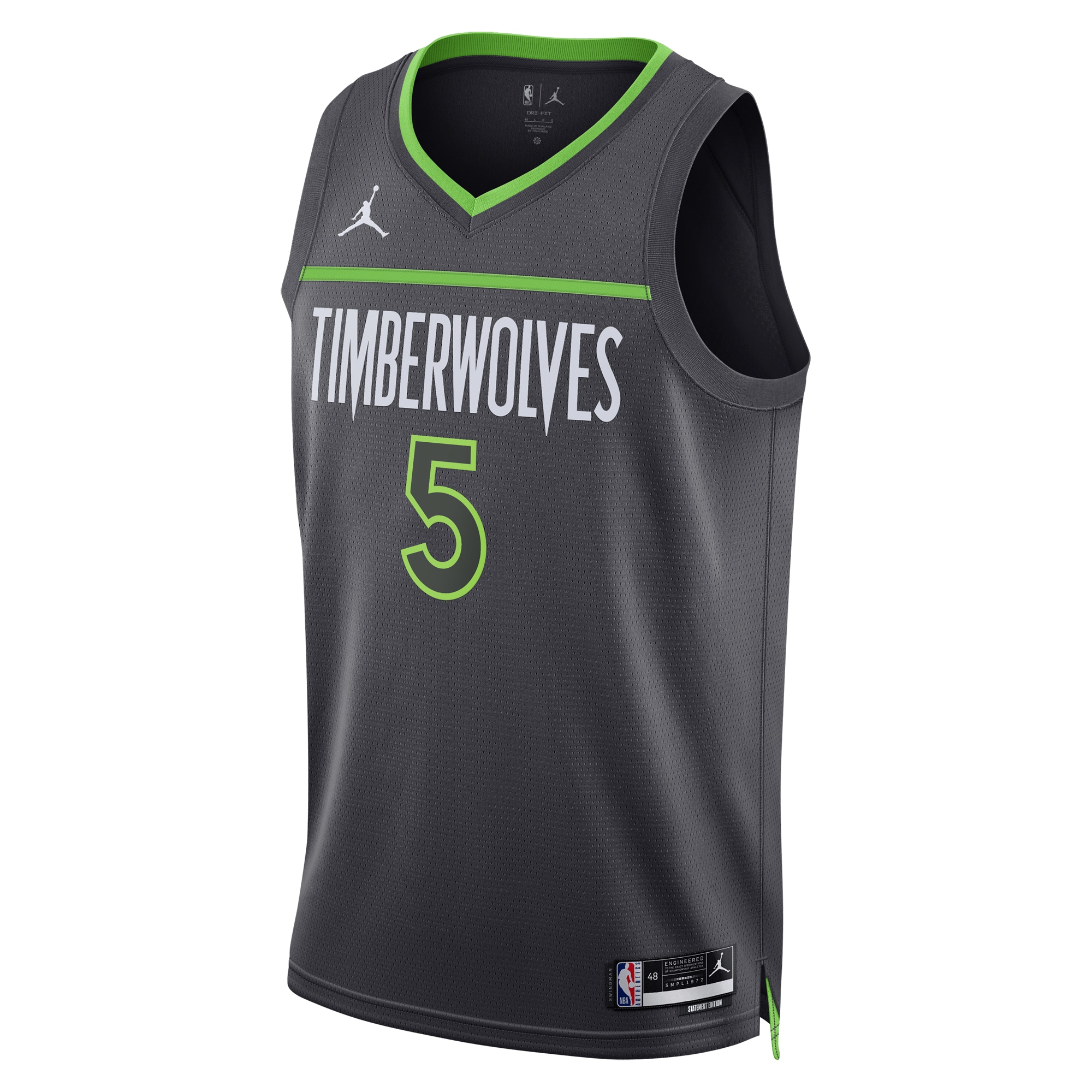 Minnesota Timberwolves Jordan Statement Edition Swingman Gray Anthony Edward Unisex NBA Jersey Unisex