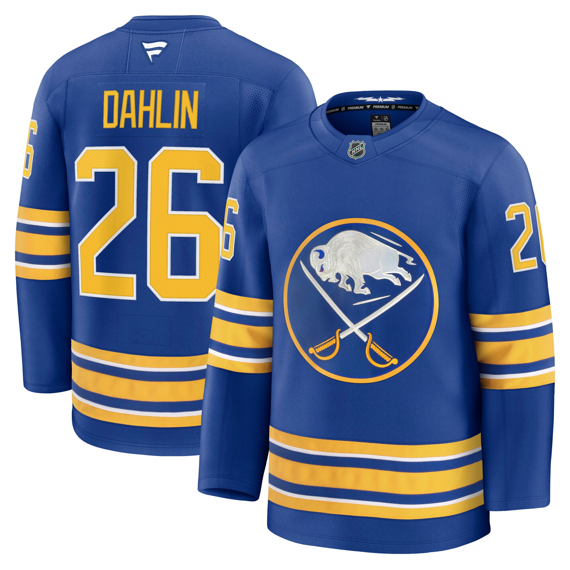 Buffalo Sabres Rasmus Dahlin Royal Home Premium NHL Jersey Men's
