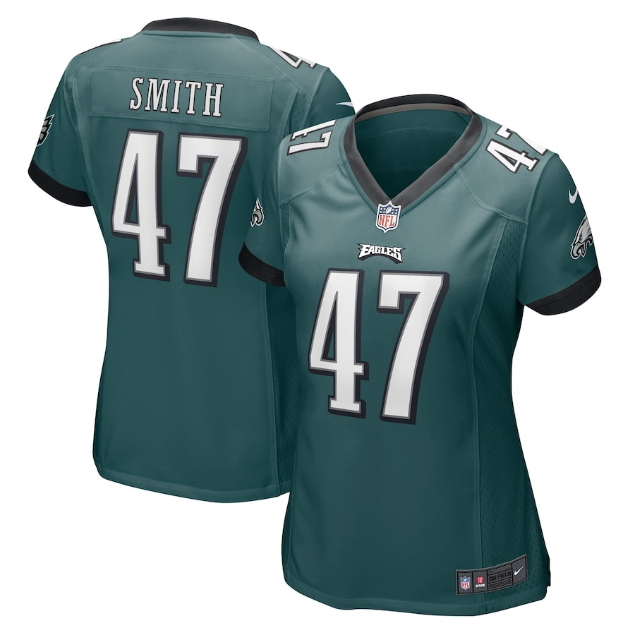 Brandon Smith 47 Philadelphia Eagles Game Midnight Green NFL Jersey Women's