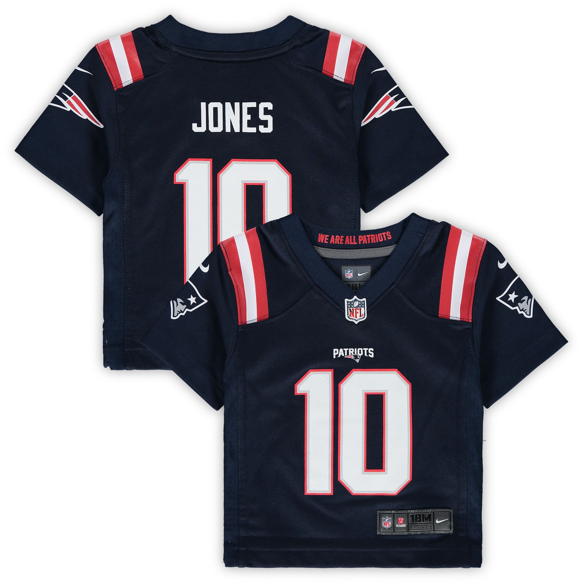 Infant New England Patriots Mac Jones Navy Game NFL Jersey Men's
