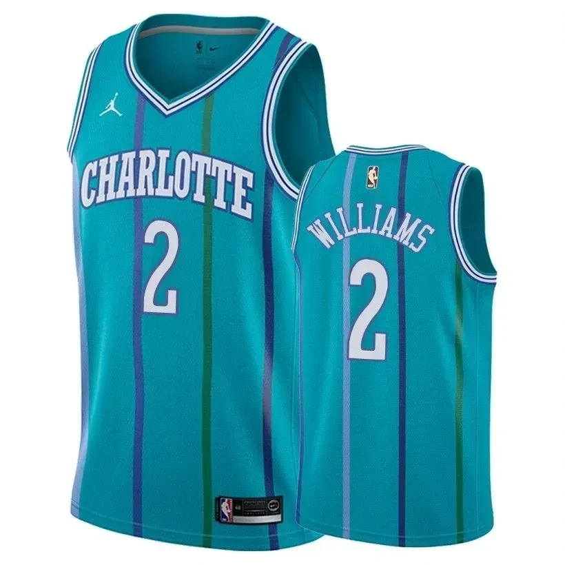 Charlotte Hornets Marvin Williams 2 Classic Teal NBA Jersey Men's