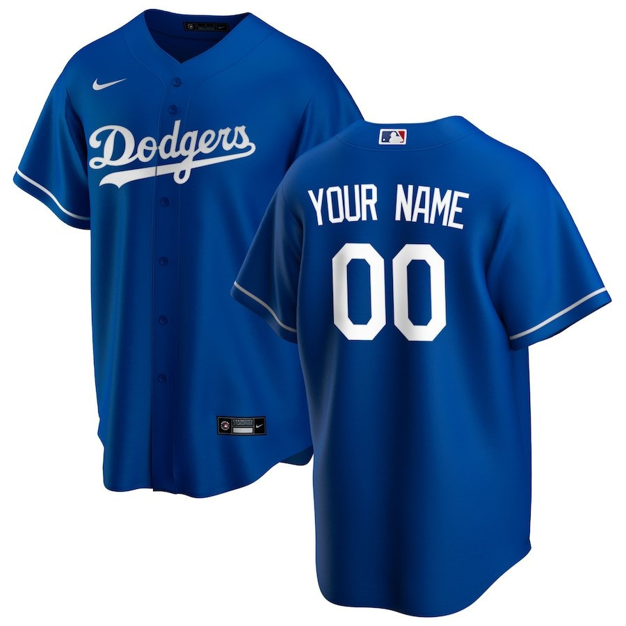Los Angeles Dodgers Alternate Custom Royal MLB Jersey Men's