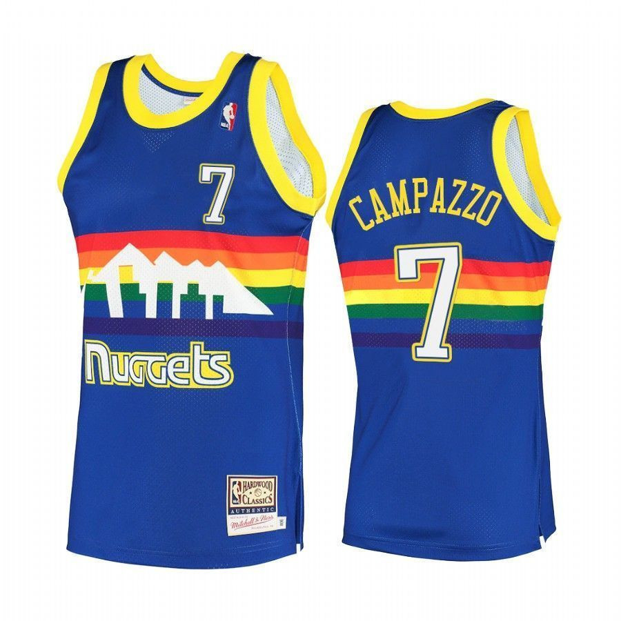 Facundo Campazzo 7 Denver Nuggets Hardwood Classics Blue NBA Jersey Men's