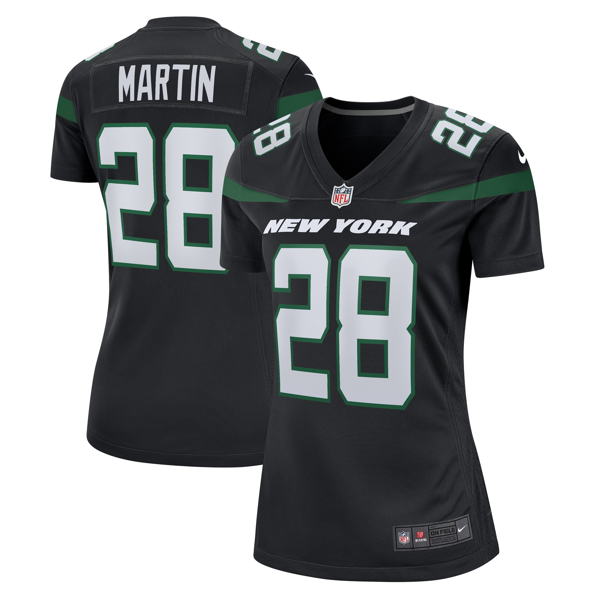 New York Jets Curtis Martin Black Retired Player NFL Jersey Women's
