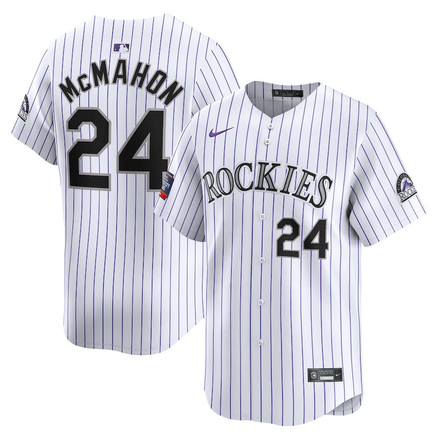 Ryan McMahon 24 Colorado Rockies 2024 World Tour Mexico City Series Home Limited White MLB Jersey Men's