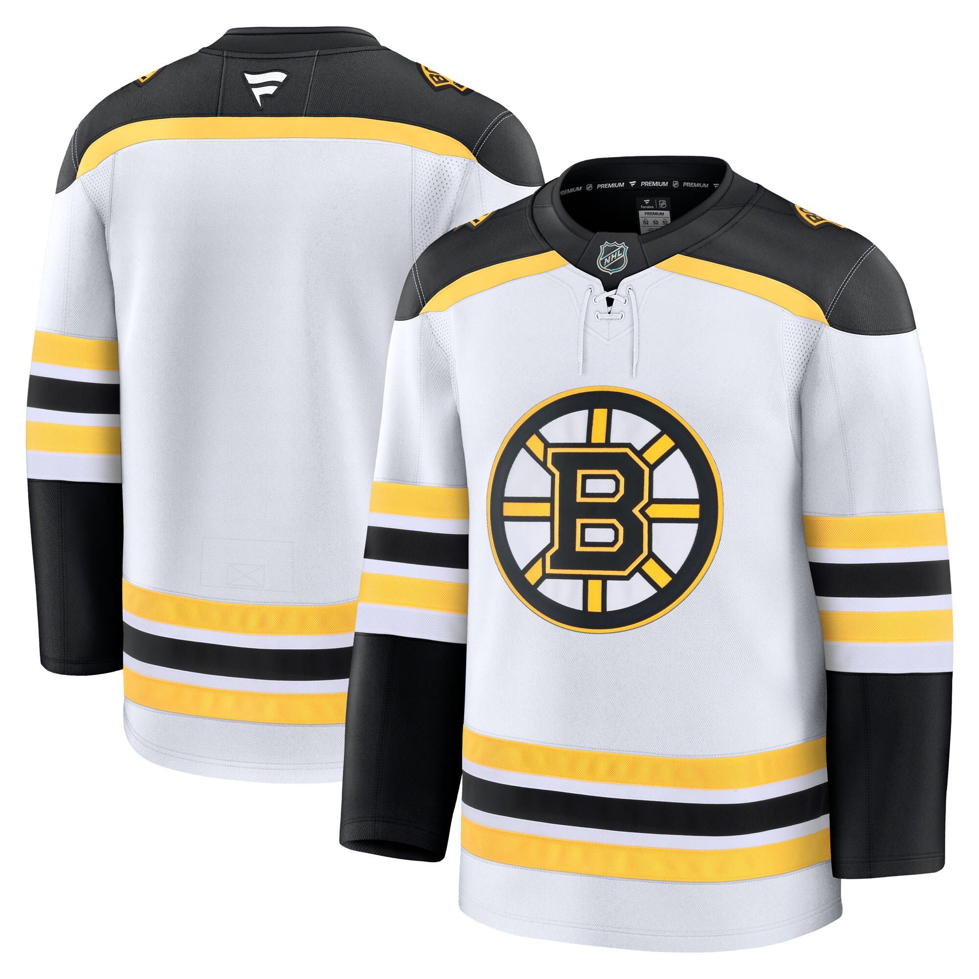 Boston Bruins White Away Premium NHL Jersey Men's