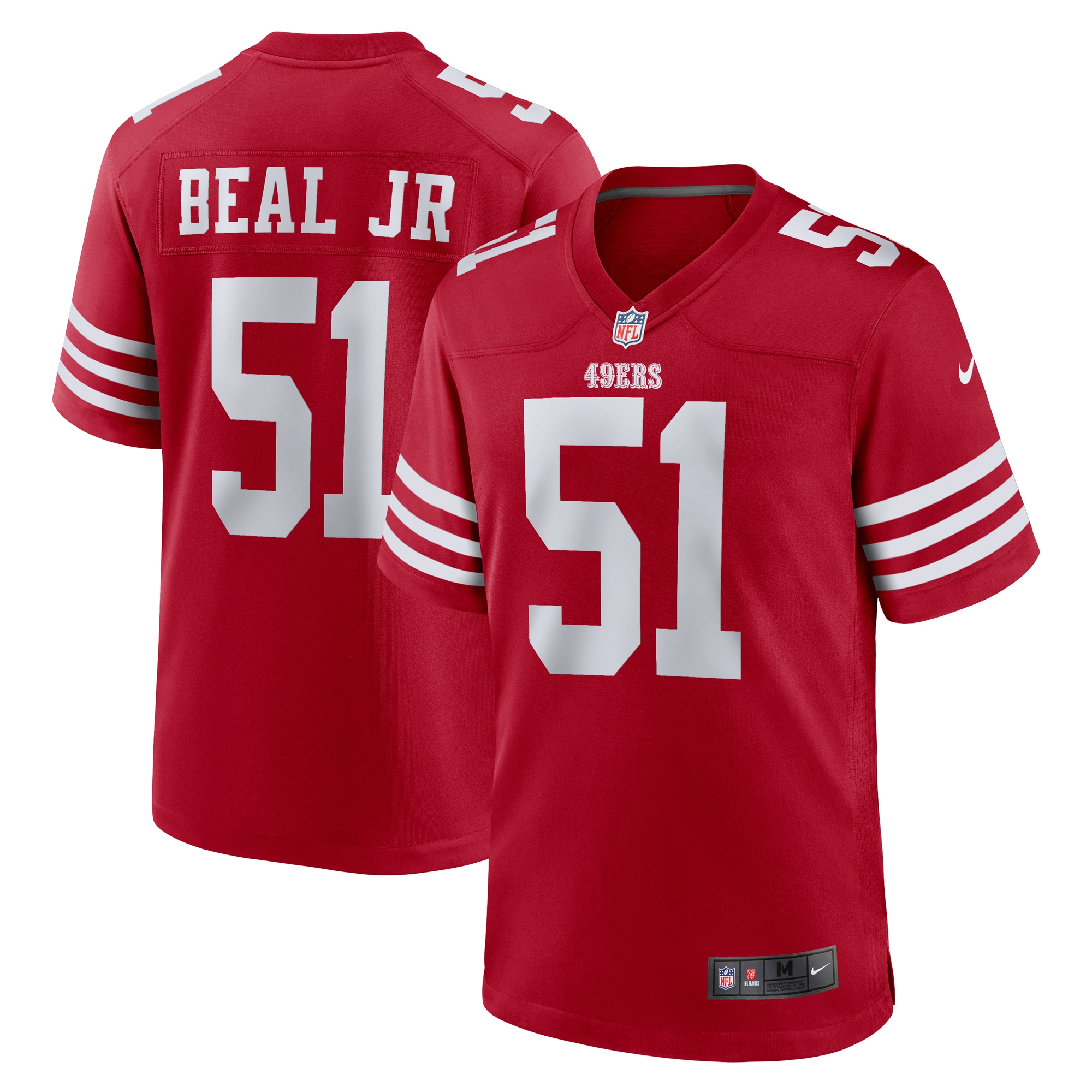 San Francisco 49ers Robert Beal Jr Scarlet Game NFL Jersey Men's