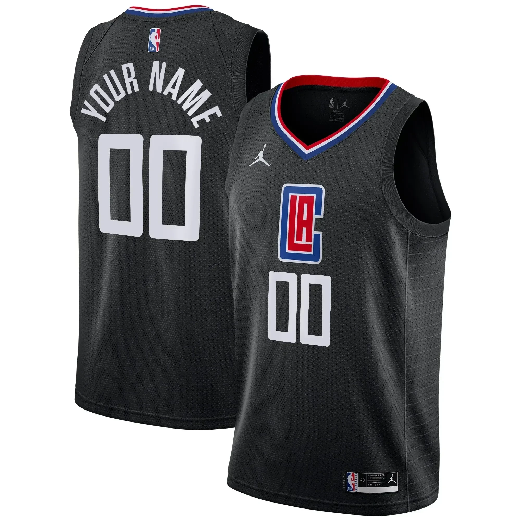 Los Angeles Clippers Swingman Custom Statement Edition Black NBA Jersey Men's
