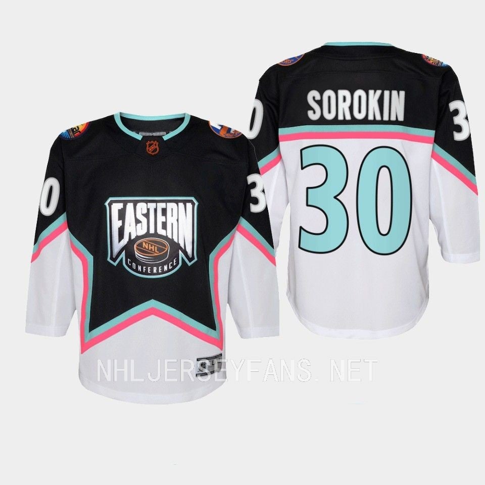 Ilya Sorokin 30 New York Islanders 2023 All Star Game Black Equipment NHL Jersey Men's