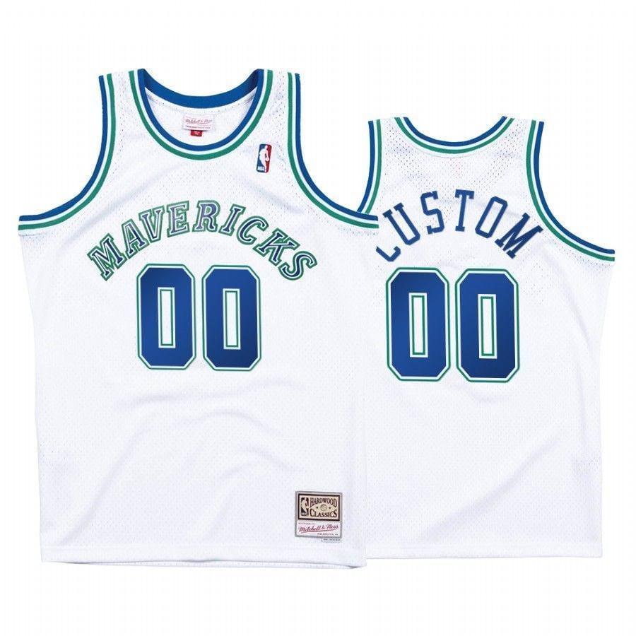 Dallas Mavericks Custom 00 Hardwood Classics NBA Jersey Men's