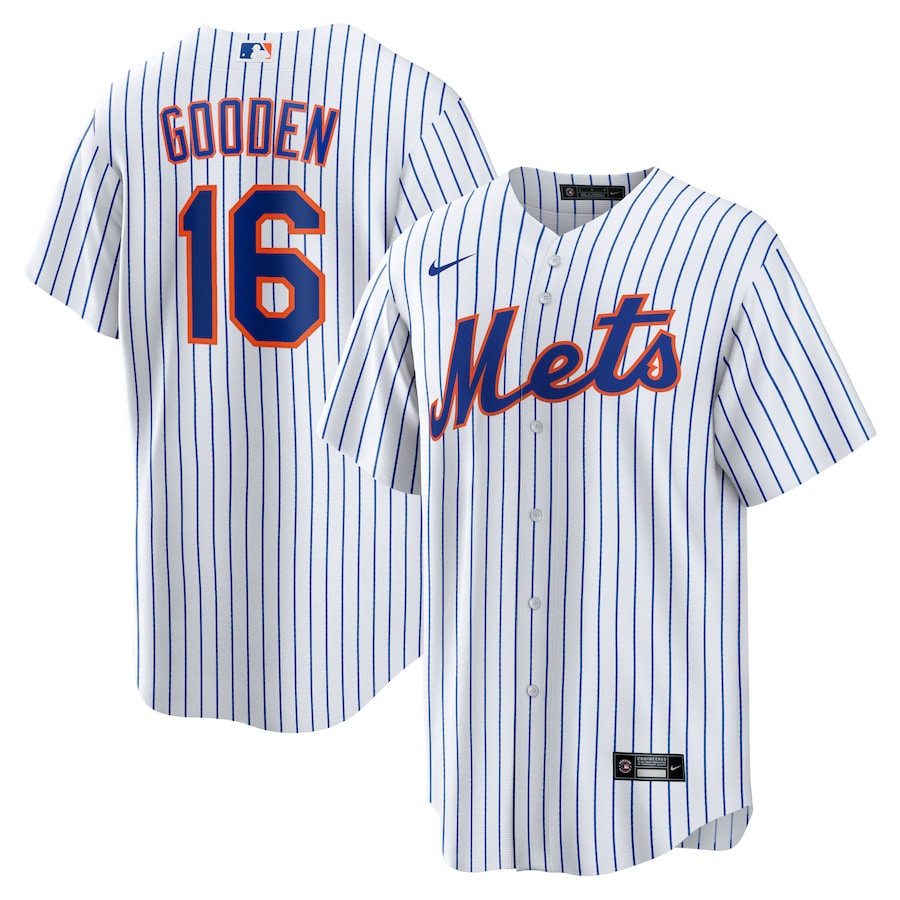 Dwight Gooden 16 New York Mets Home Player White MLB Jersey Men's
