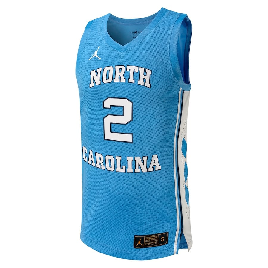 Elliot Cadeau 2 North Carolina Tar Heels Jordan Carolina Blue NCAA Jersey Men's
