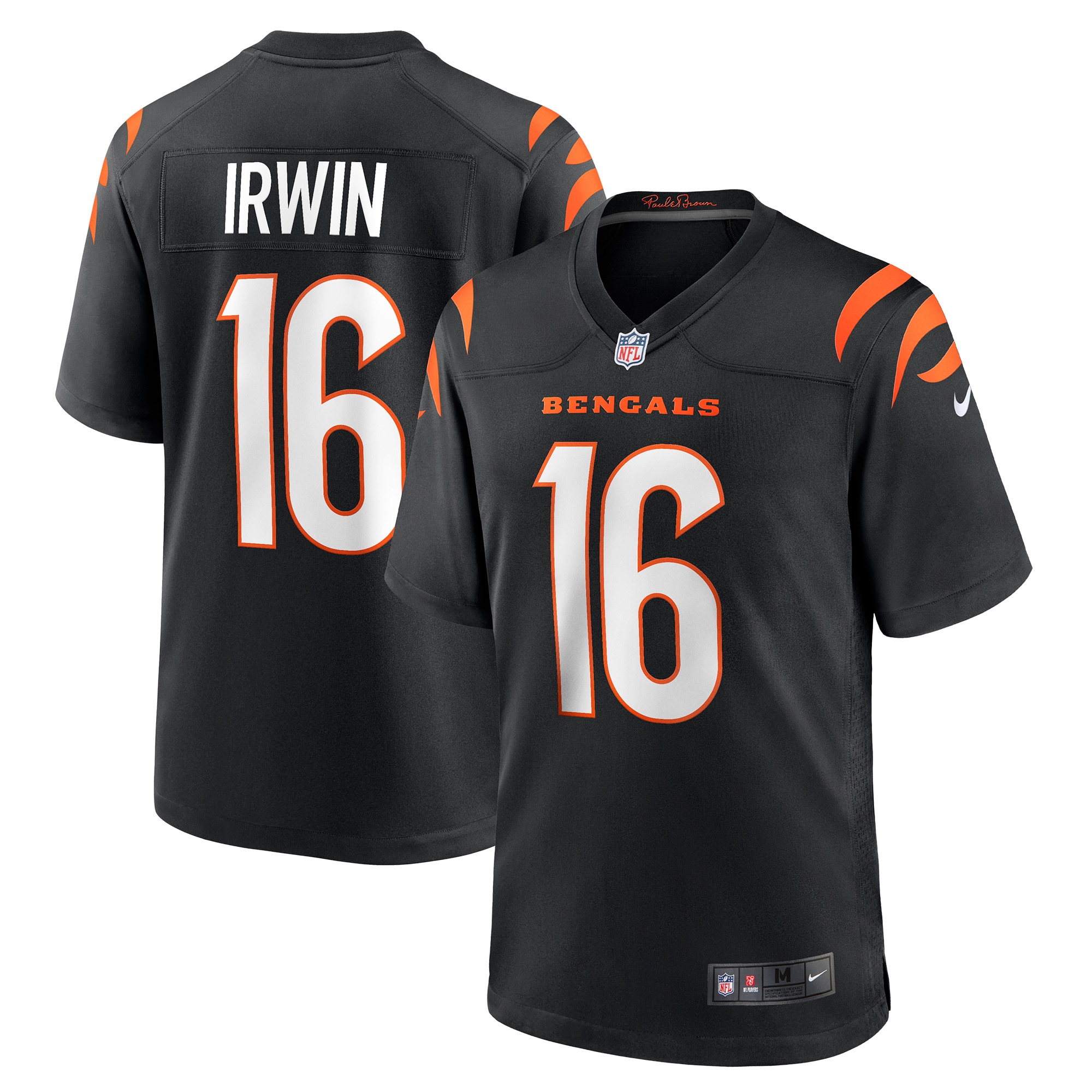 Cincinnati Bengals Trenton Irwin Black Game Player NFL Jersey Men's