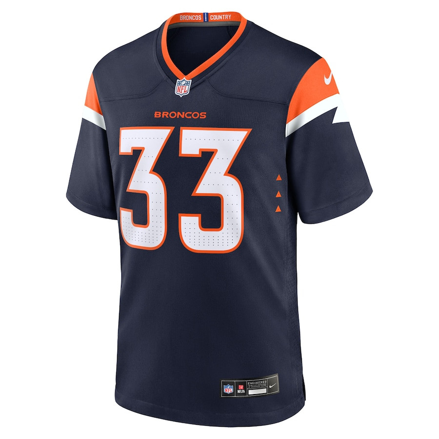 Javonte Williams 33 Denver Broncos Alternate Game Navy NFL Jersey Men's