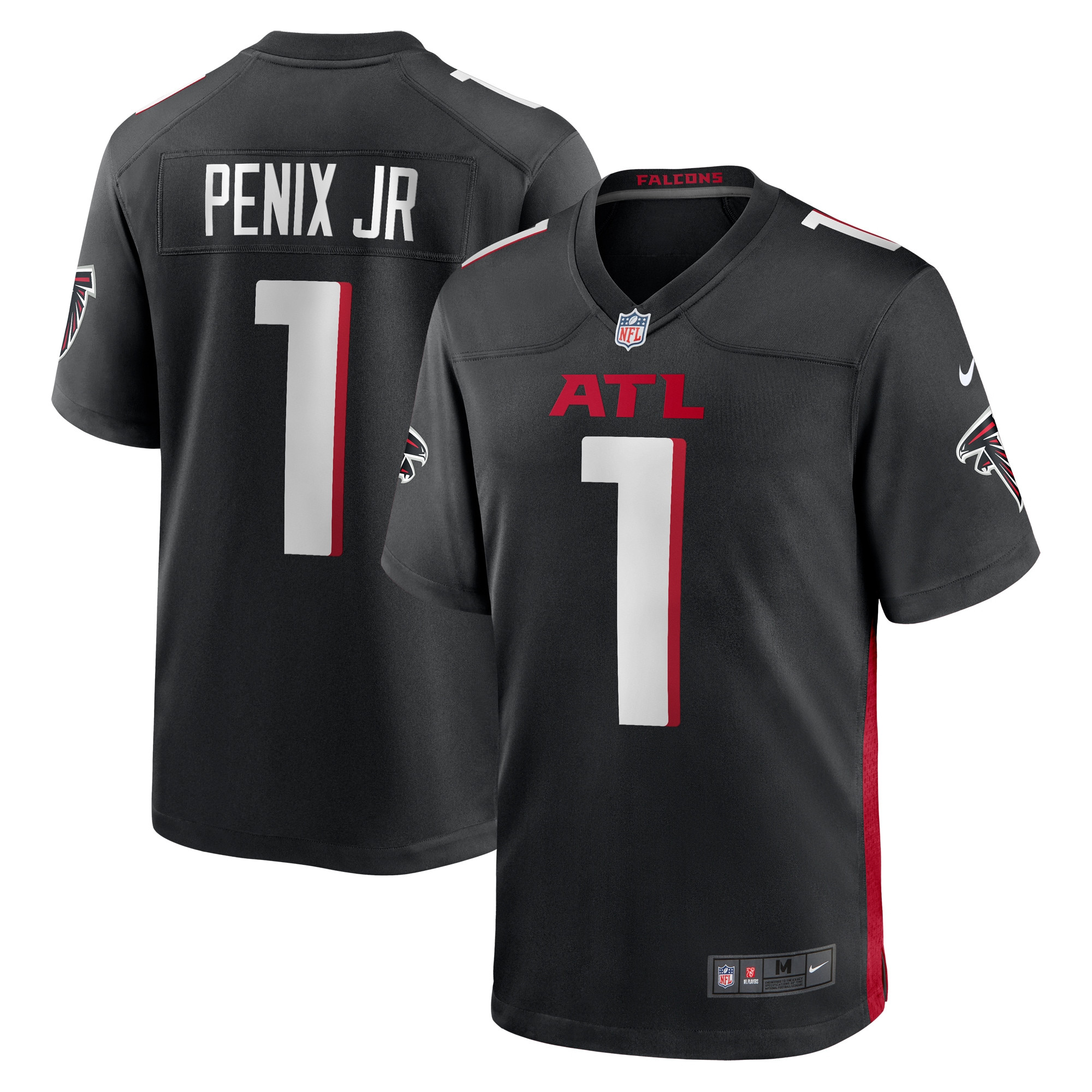Michael Penix Jr. Atlanta Falcons 2024 Draft First Round Pick Player Game Black NFL Jersey Men's