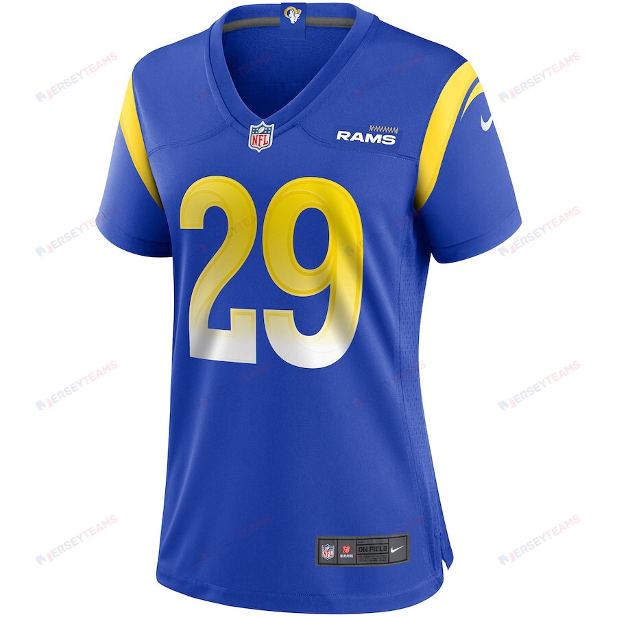 Eric Dickerson 29 Los Angeles Rams Game Retired Royal NFL Jersey Women's