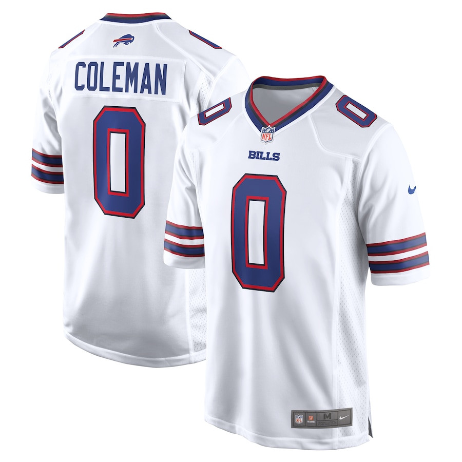 Keon Coleman 0 Buffalo Bills Game White NFL Jersey Men's