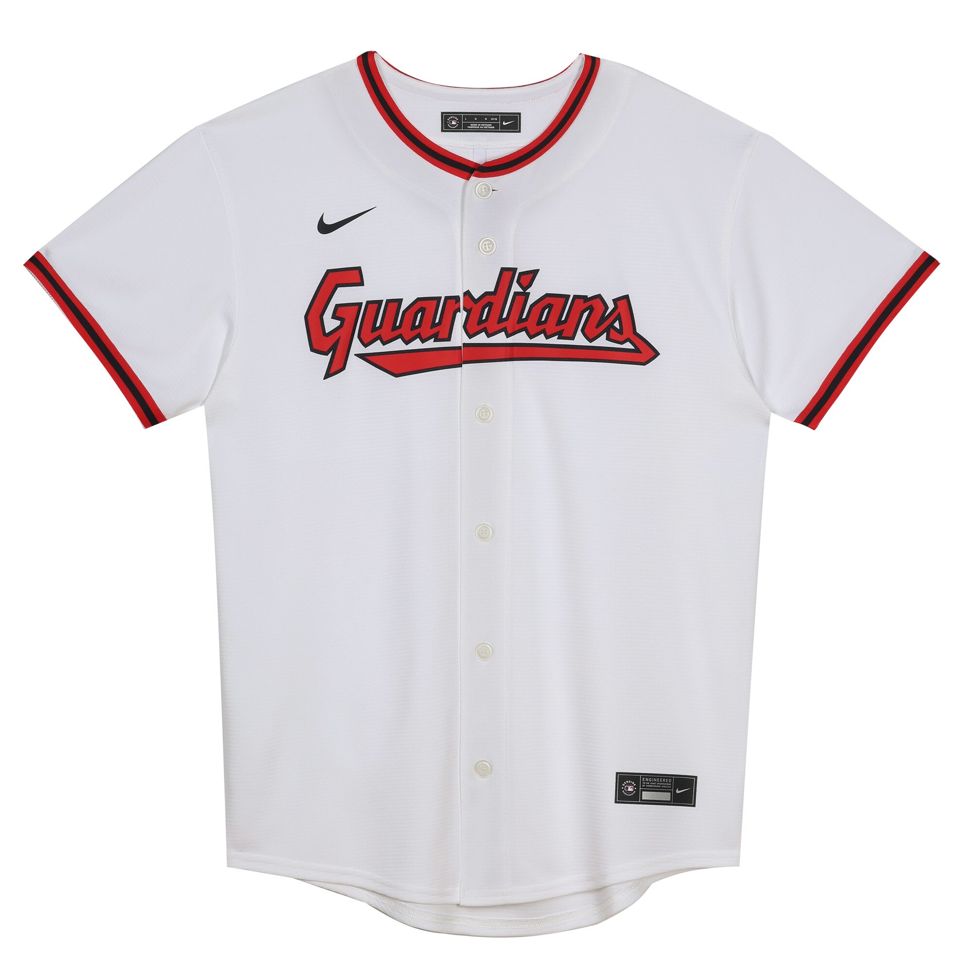 Preschool Cleveland Guardians White Home Blank MLB Jersey Men's