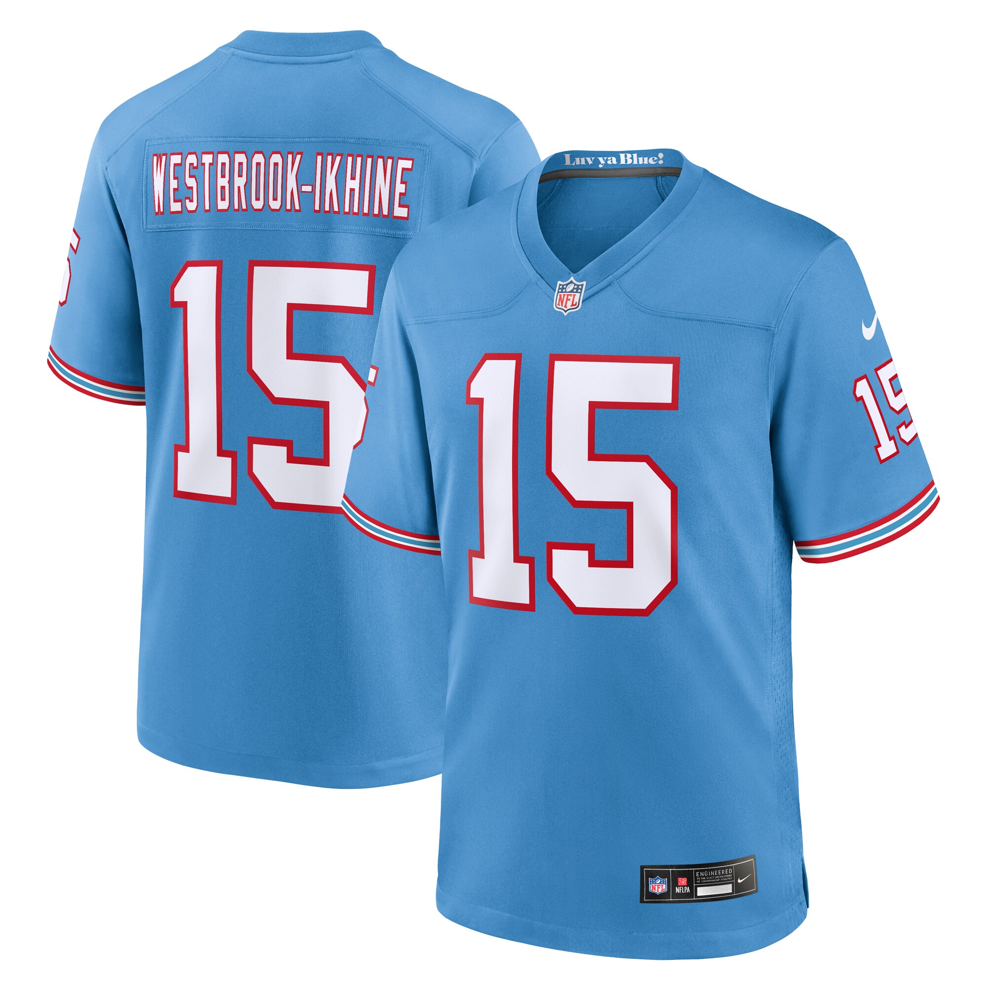 Tennessee Titans Nick Westbrook-Ikhine Light Blue Oilers Throwback Player Game NFL Jersey Men's