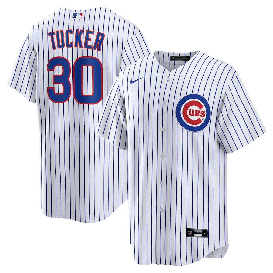 Kyle Tucker 30 Chicago Cubs Home Player White MLB Jersey Men's