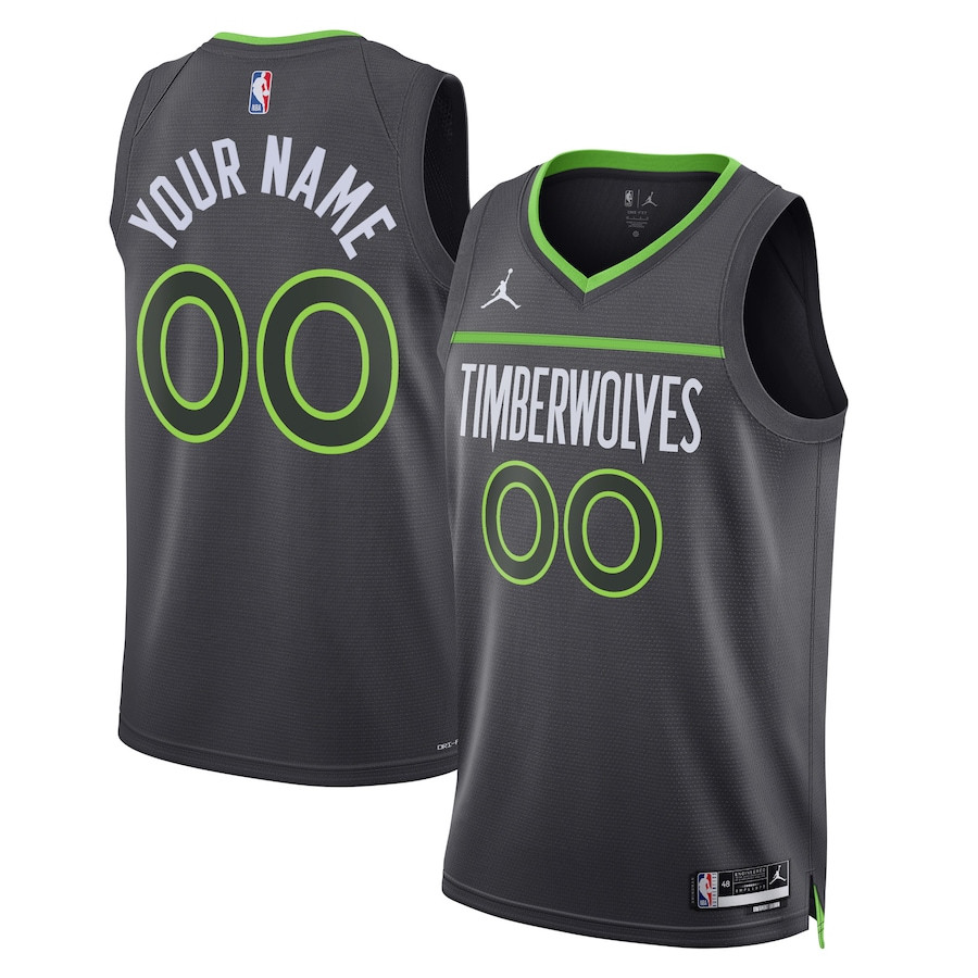 Minnesota Timberwolves 2023/24 Statement Swingman Custom Gray NBA Jersey Men's