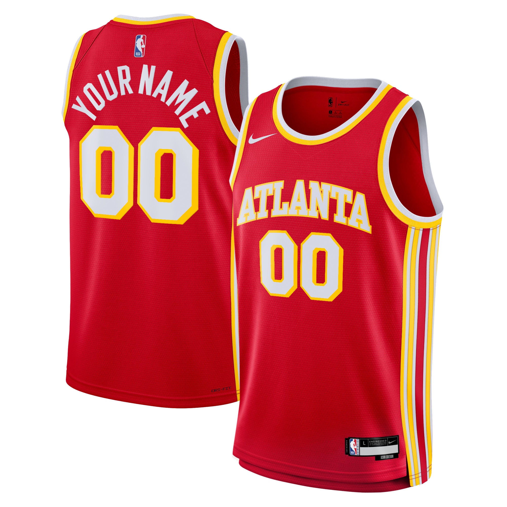 Atlanta Hawks Icon Swingman Custom NBA Jersey Youth