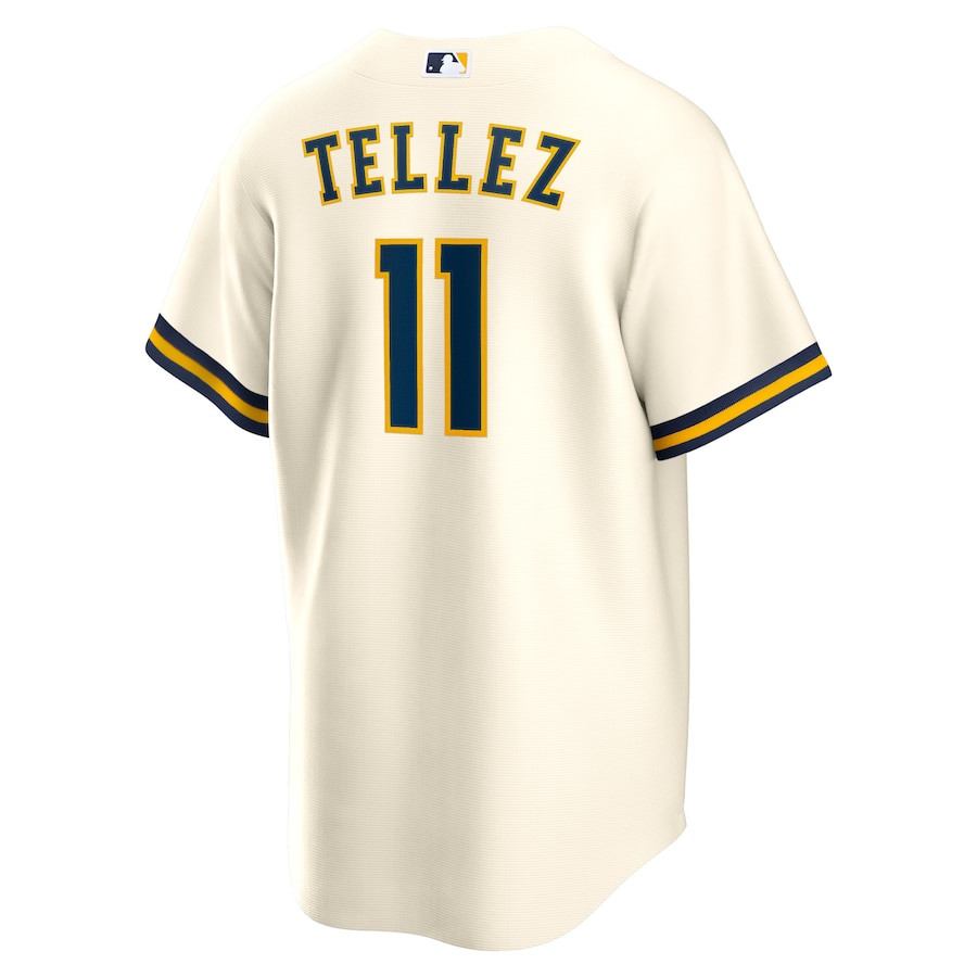 Rowdy Tellez 11 Milwaukee Brewers White MLB Jersey Men's