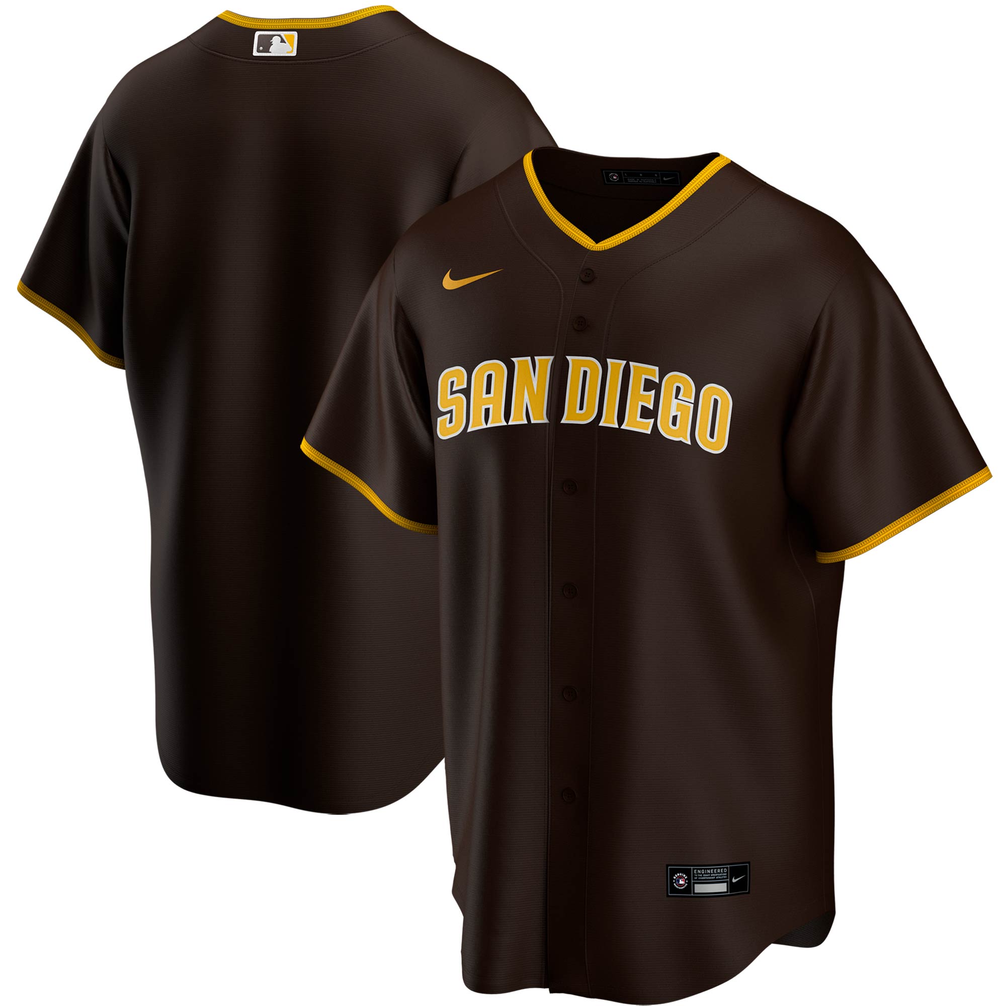 San Diego Padres Brown Road Team MLB Jersey Men's
